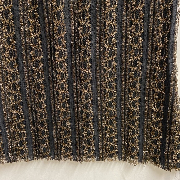 Free People Call A Cab Mini Dress Black & Gold Size Medium - Picture 5 of 8